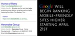 Google Ranking Mobile Sites April 21st
